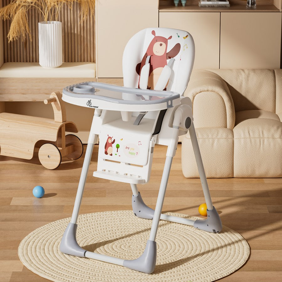 Marshmallow Lite Baby High Chair Level Height Adjustment