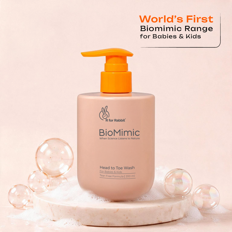 BioMimic Head to Toe Wash - Gentle Baby Body Wash for Hair and Skin 200ml