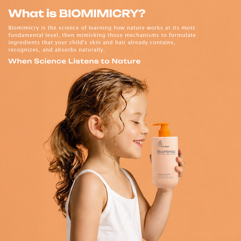 BioMimic Head to Toe Wash 400ml- Gentle Baby Body Wash for Hair and Skin