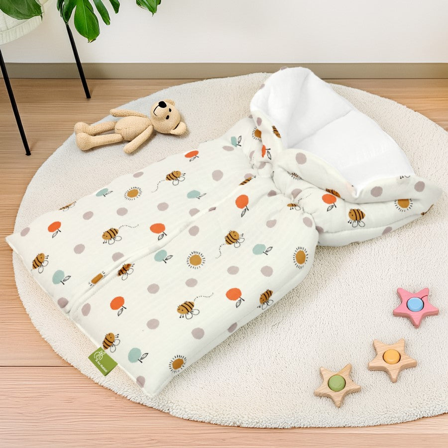 Snuggy Bliss 100% Muslin Cotton Baby Bedding for Newborns (0–6 Months) - Honey White