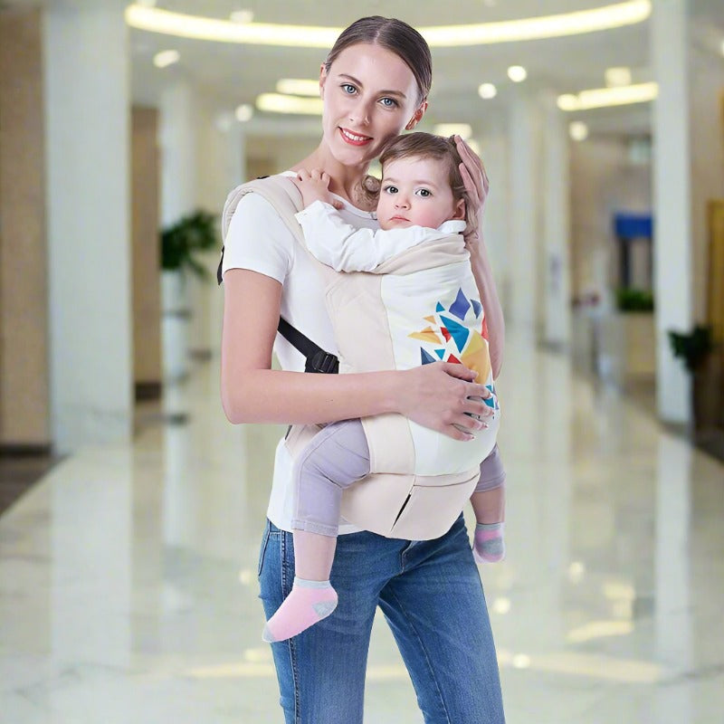 Hug Me Elite Baby Carrier Soft Linen Fabric, Wide Strap, Mobile Pocket