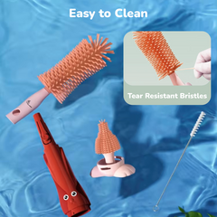 Hygo Care Bunny Baby Feeding Bottle Cleaner 3-in-1 Multipurpose Brush Set