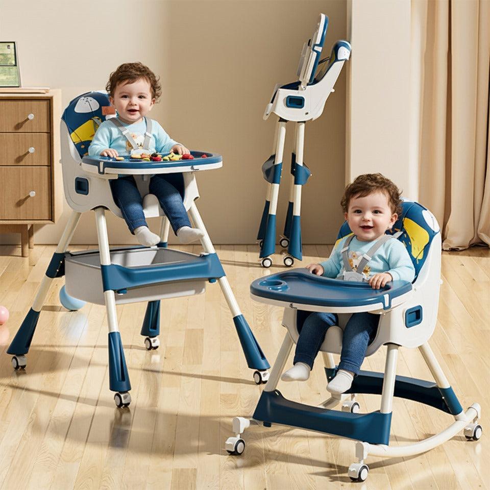 Sugar Doodle Plus High Chair For Kids 3-in-1 Convertible Design - Indigo Dye