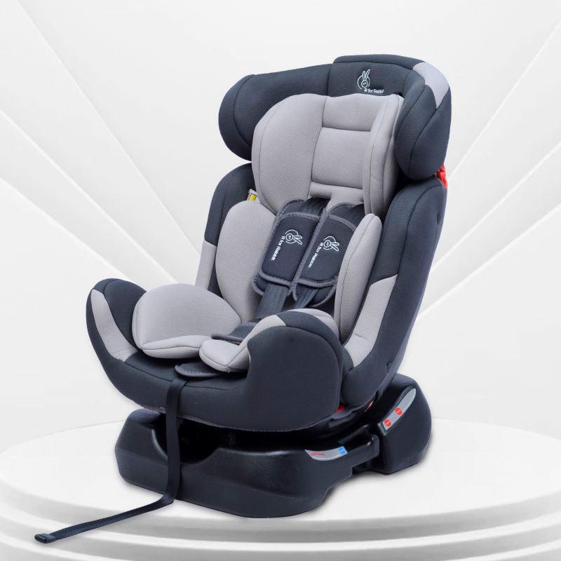 Jack N Jill Grand Baby Car Seat For 0 To 7 Years With Recline And Harness - Grey