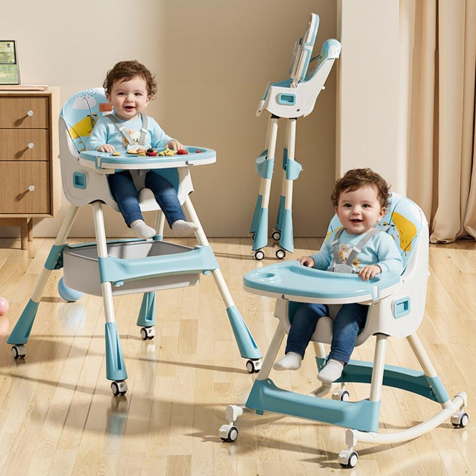 Sugar Doodle Plus High Chair For Kids 3-in-1 Convertible Design - Lake Blue