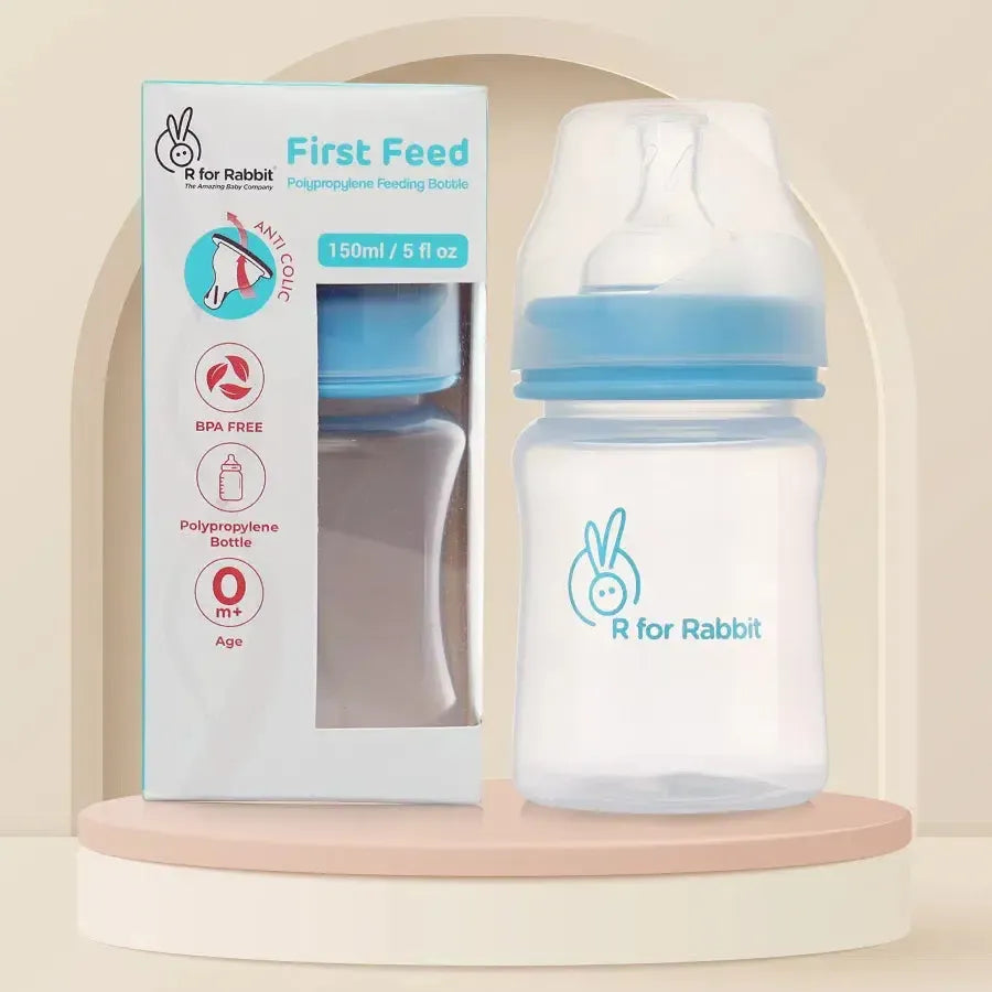 First feed 150 ml PP Feeding Bottle - Lake Blue