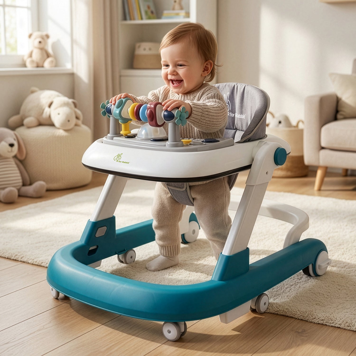 Little Feet Walker - Detachable Toy Bar With Music & Light - Blue