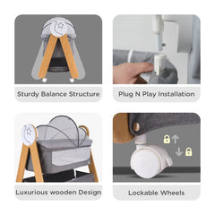 Lullabies Woodsy Electric Cradle For Babies