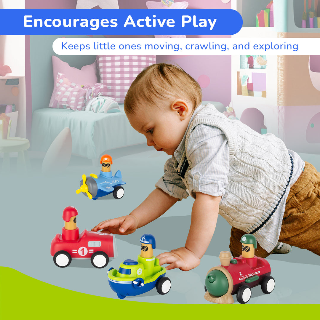 Orapple Rider Set of Push-and-Play Rider Toys for Toddlers