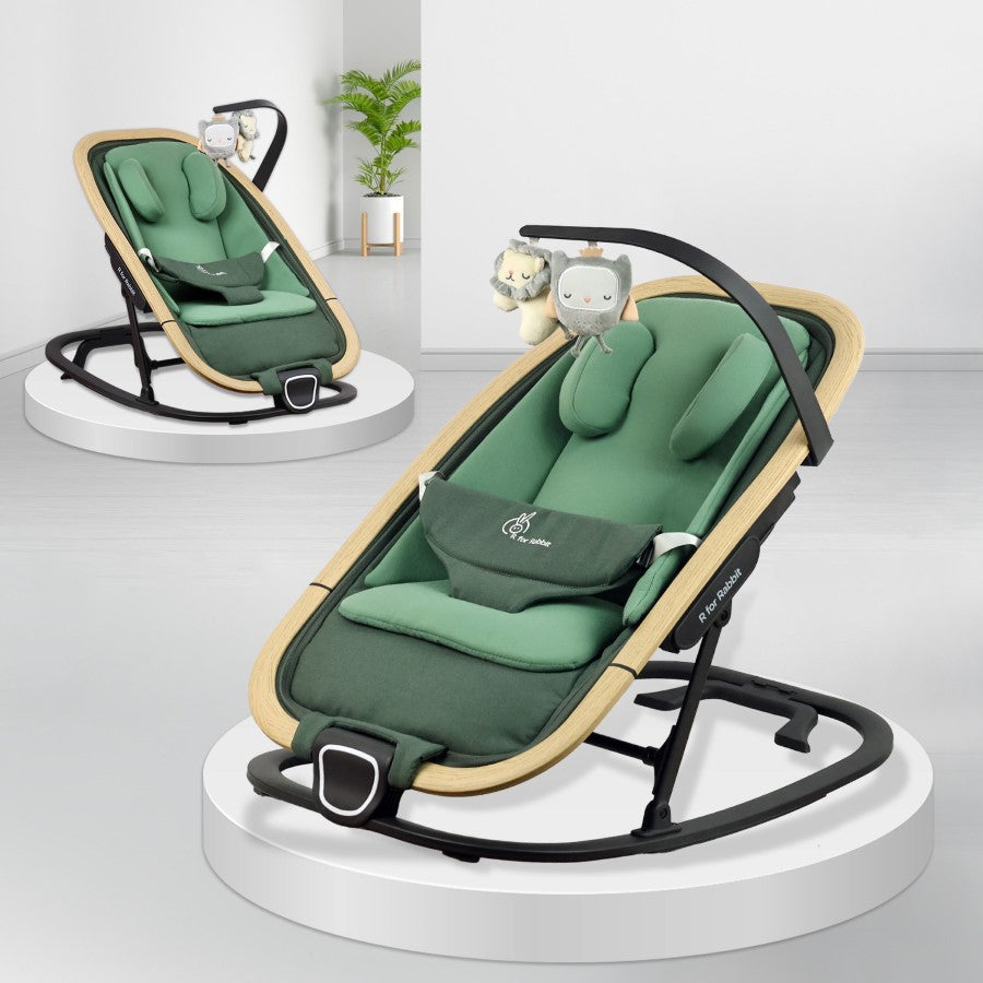 Rock N Nap Bliss – Lightweight Baby Sleeper & Rocker Soft, Safe & Travel-Friendly - Olive Green