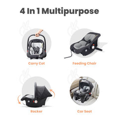 Picaboo Grand 4 in 1 Multipurpose Baby Carry Cot Cum Car Seat