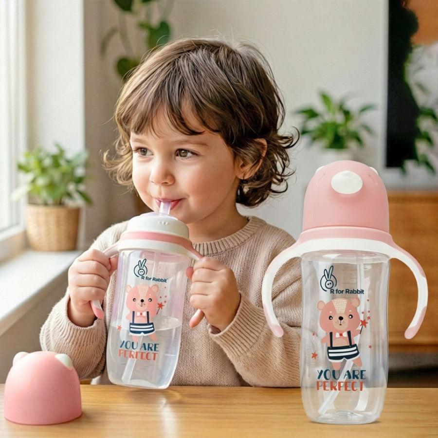 Premium Baloo Baby Straw Sipper Bottle 300 ML - Pink