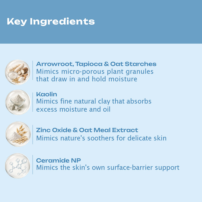 BioMimic Baby Powder - Talc Free With Arrowroot, Tapioca and Ceramide