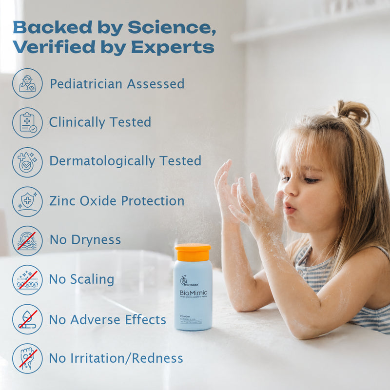 BioMimic Baby Powder - Talc Free With Arrowroot, Tapioca and Ceramide