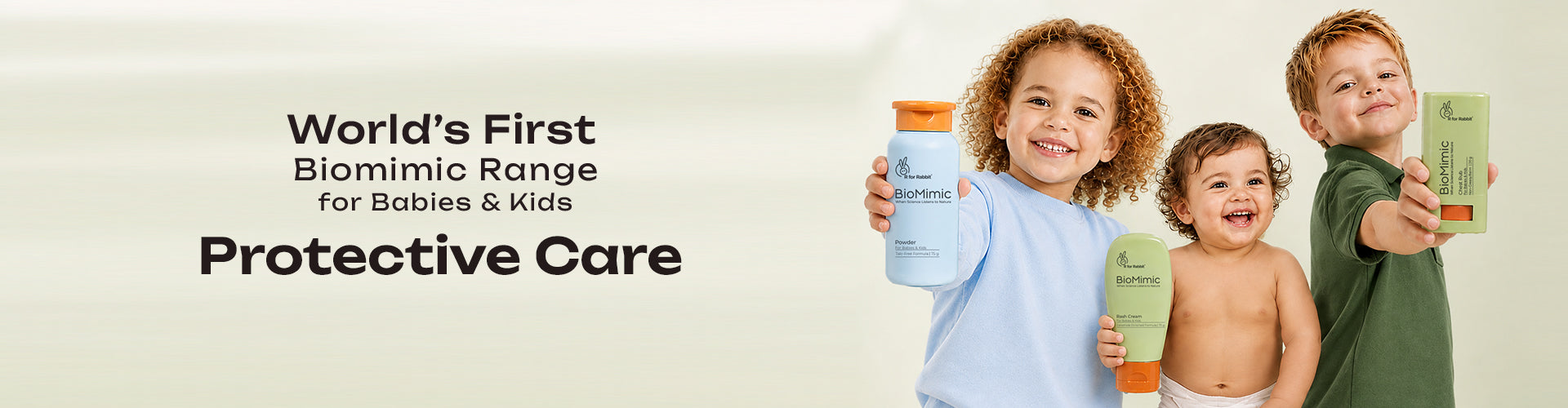 BioMimic Protect: Rash Cream, Talc Free Powder and Camphor Free Baby Rub