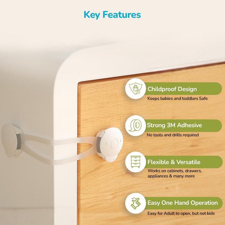 Protector Plus Cabinet Locker Child Safety Cabinet Lock (Pack of 2)