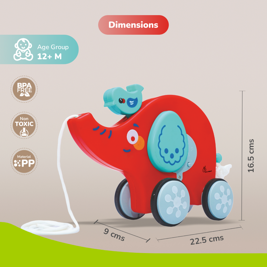 Orapple Trunky – Musical Pull-Along Toy for Toddlers R for Rabbit