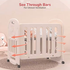 Dream N Play Baby Cot 2-in-1 Multipurpose Converted From Cot into a Rocking Cot