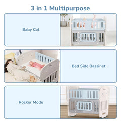 Dream N Play Plus Baby Cot 3-in-1 Multipurpose and Plug N Play Installation