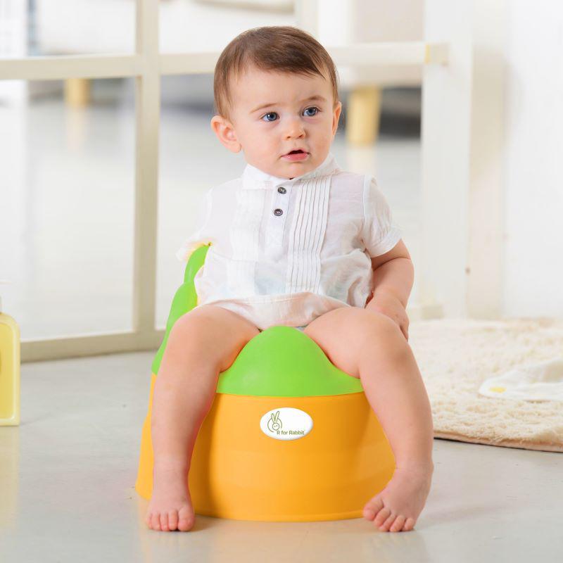 Tiny Tots Potty Seat for Kids - Green Yellow