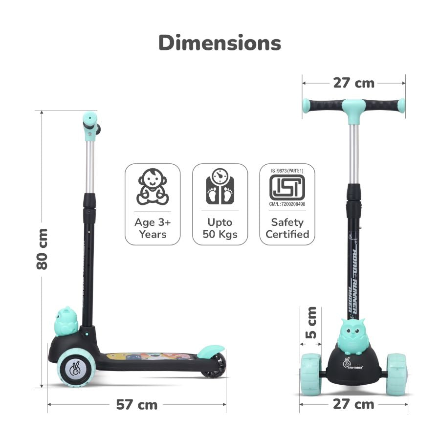 R for Rabbit Road Runner Jazz LED Wheels Kids Scooter main image 0