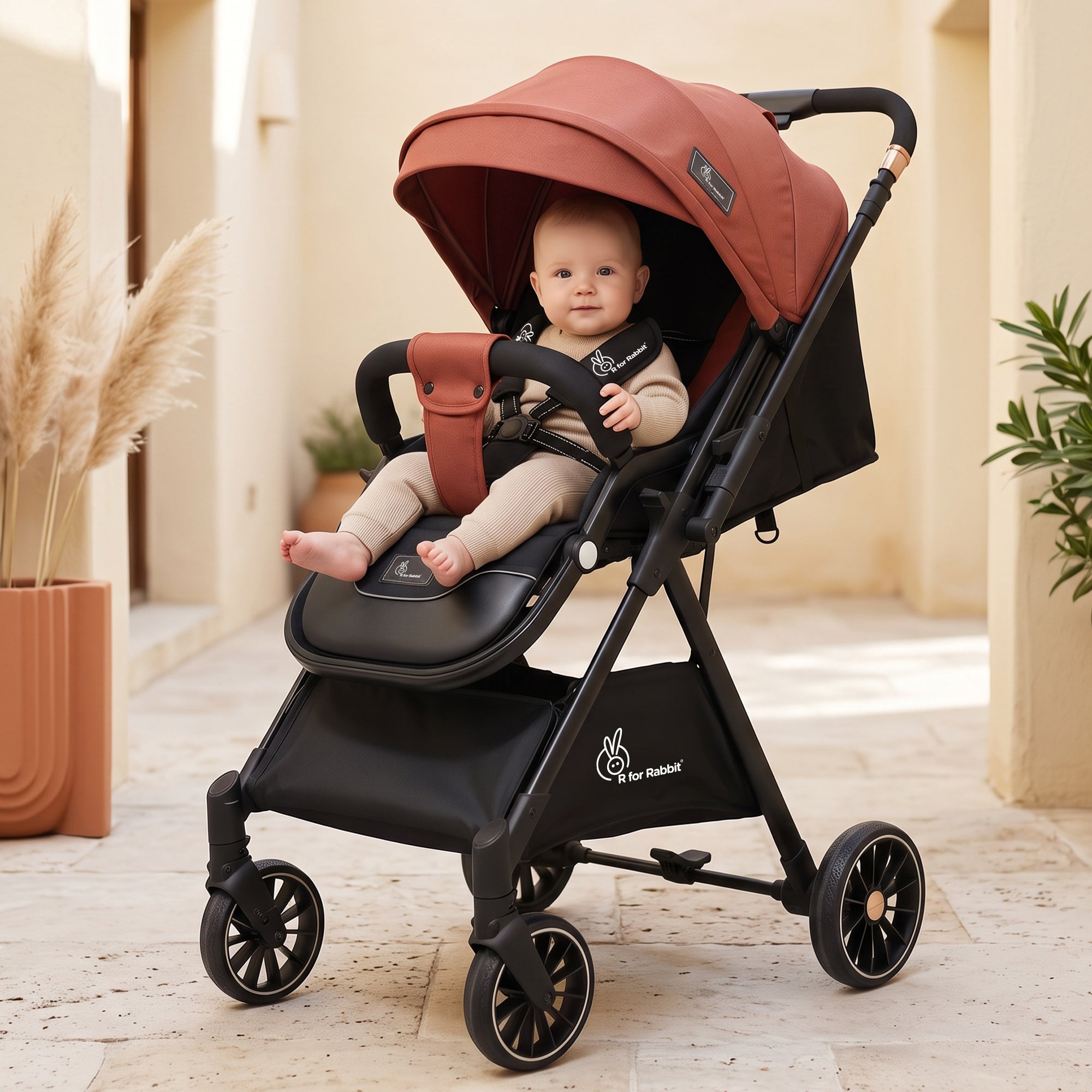 Street Smart Nova Super Comfy Travel Friendly Kids Stroller - Rust Orange