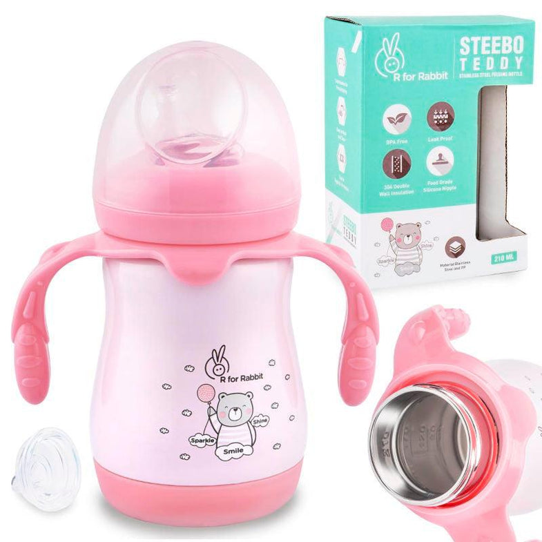 Premium Stainless Steel Sipper Bottles - R For Rabbit