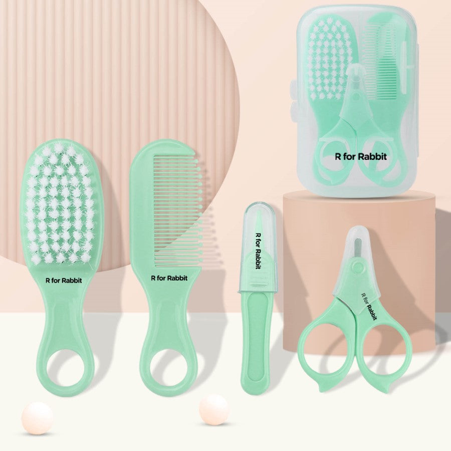 Stylo Totcare Set New Born Grooming Kit - Sea Green