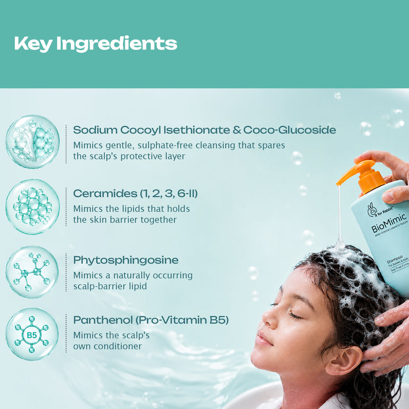 BioMimic Baby Shampoo - Sulphate Free, Tear Free, With Ceramides 400ml
