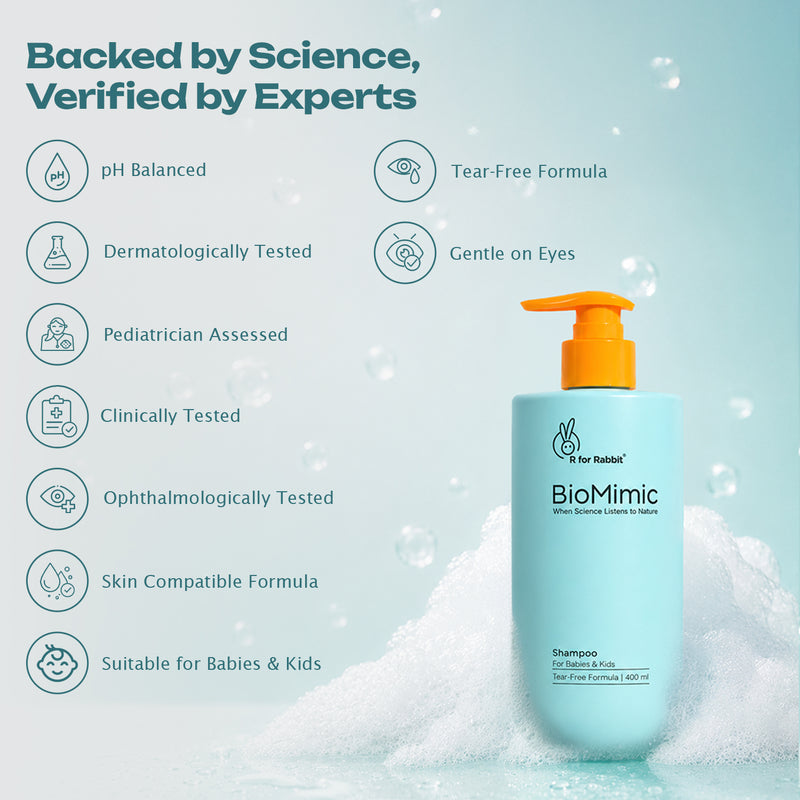 BioMimic Baby Shampoo - Sulphate Free, Tear Free, With Ceramides 400ml