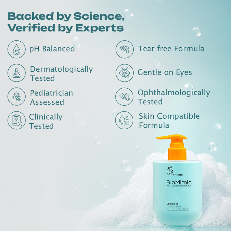 BioMimic Baby Shampoo - Sulphate Free, Tear Free, With Ceramides 200ml
