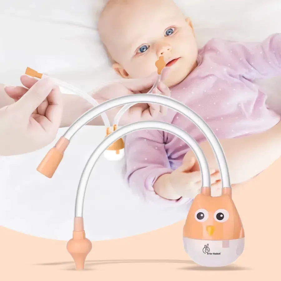 Snowy Nasal Cleaner For Baby Painless Relief from Mucus and Blocked Nose - Orange
