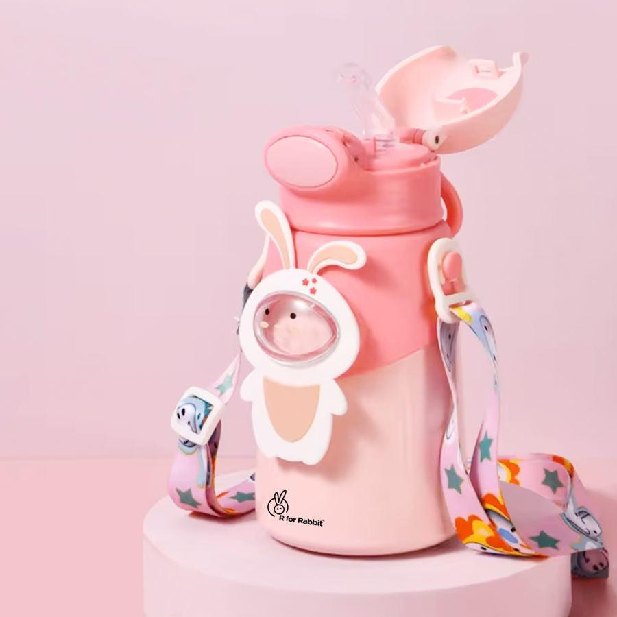 R for Rabbit Steebo Teddy Spout Cup- Pink