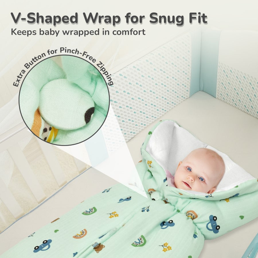 Snuggy Bliss Baby Bedding 100% Muslin Cotton Lightweight Travel-Friendly