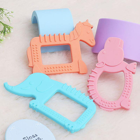 Tiny Bites Safari – Cute Baby Silicone Teether Pack of 3