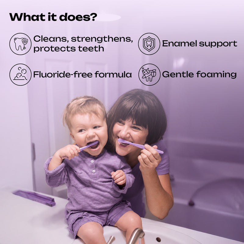 BioMimic Kids Toothpaste - Strawberry Bubblegum Flavor - Fluoride Free With Xylitol and Lactoferrin