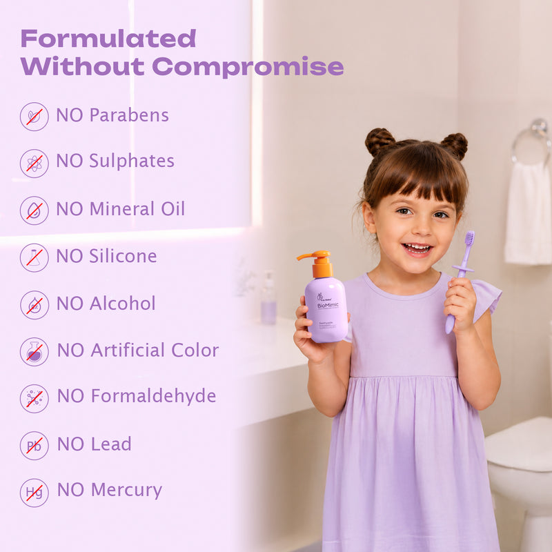 BioMimic Kids Toothpaste - Strawberry Bubblegum Flavor - Fluoride Free With Xylitol and Lactoferrin