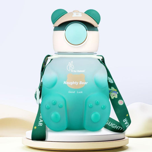 Babyhug Lion Print Toddler Square Spout Sipper Blue - 420 ml