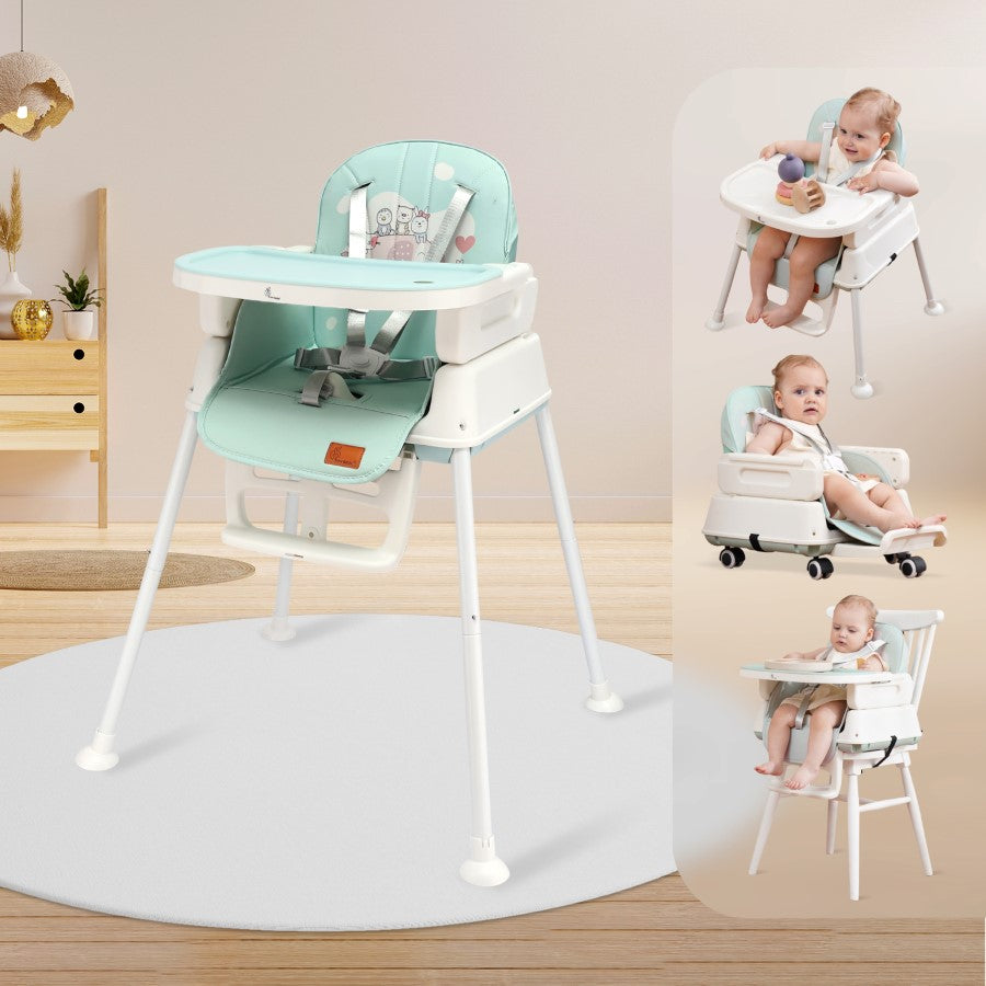 4-in-1 Convertible Truffle High Chair For Kids With Scratch Proof