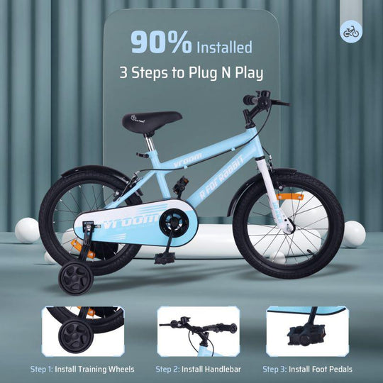 Vroom 16 Inch Kids Bicycle (Lake Blue) For 4-7 Year Old Kids Upto 40kgs ...