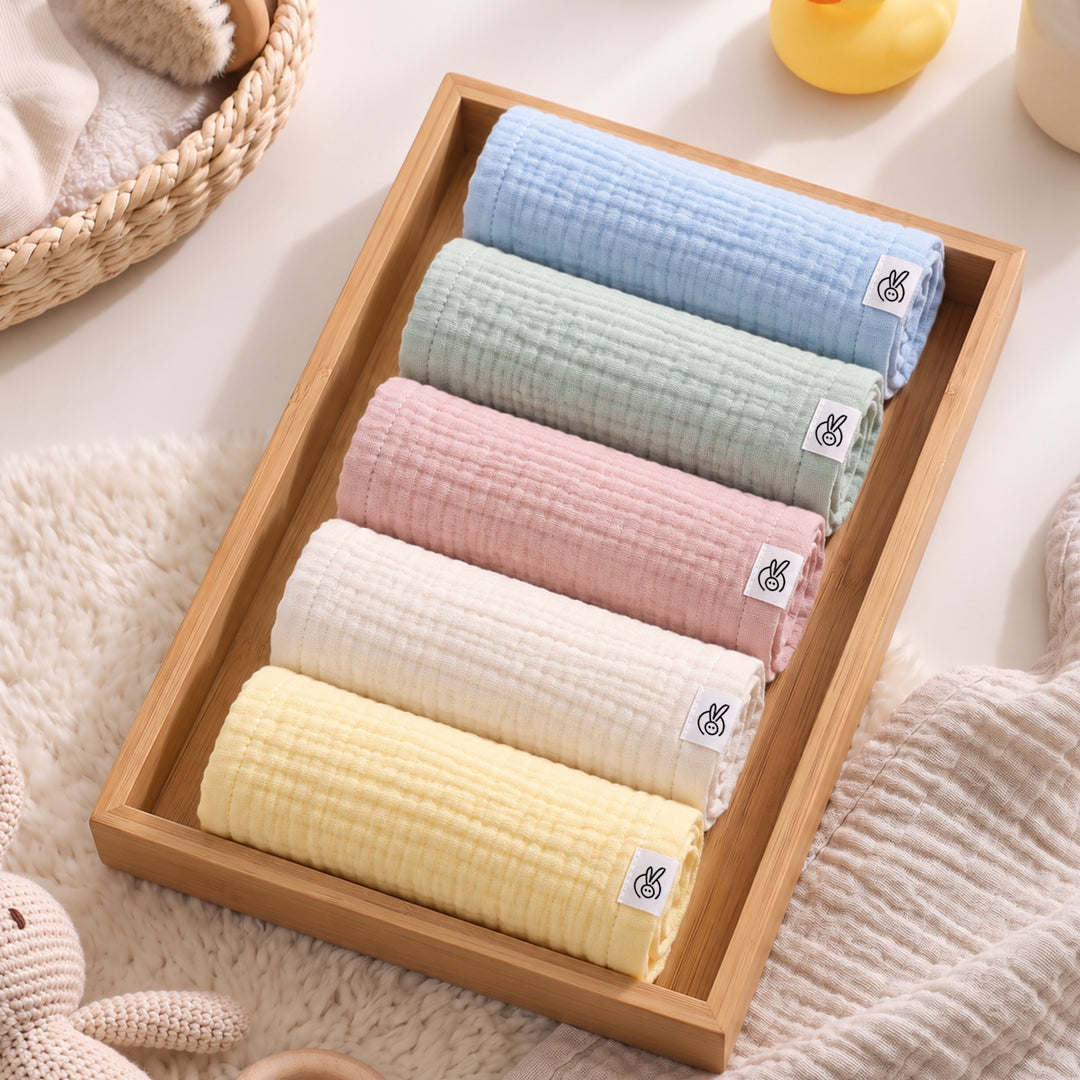 Pastelpops Multicolor Cotton Crinkle Wash Cloth Free Size (Design A)