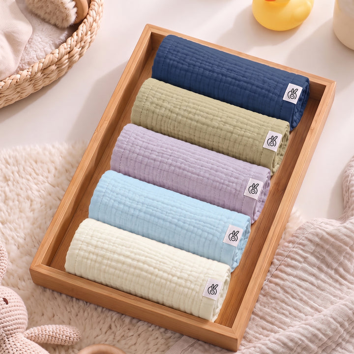 Pastelpops Multicolor Cotton Crinkle Wash Cloth Free Size (Design B)