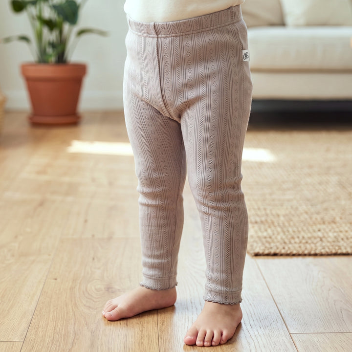 Mushmellow Light Grey Pointelle Legging