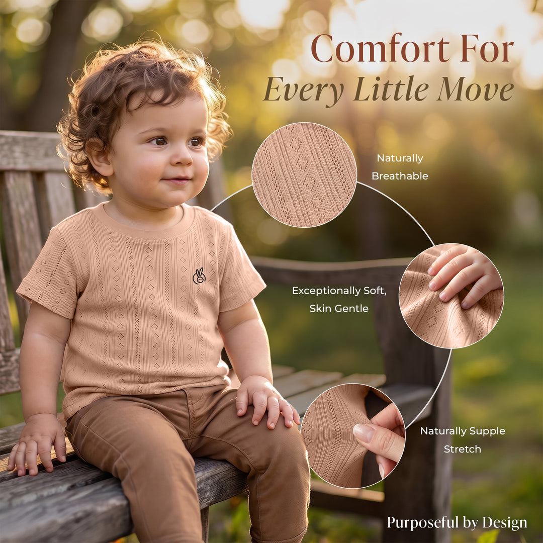 Mushmellow Woodsmoke Pointelle T-Shirt