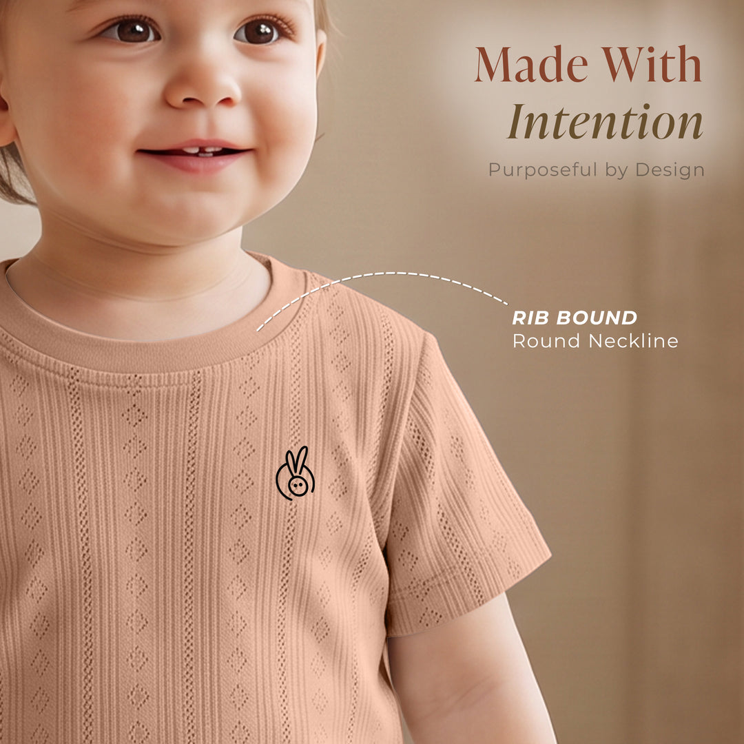 Mushmellow Woodsmoke Pointelle T-Shirt - 2-4 Years