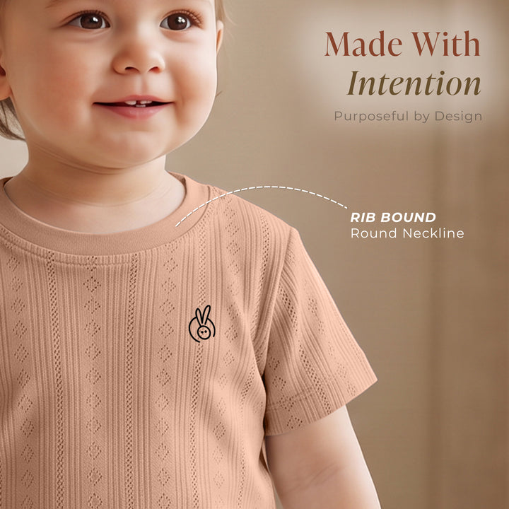 Mushmellow Woodsmoke Pointelle T-Shirt - 2-4 Years