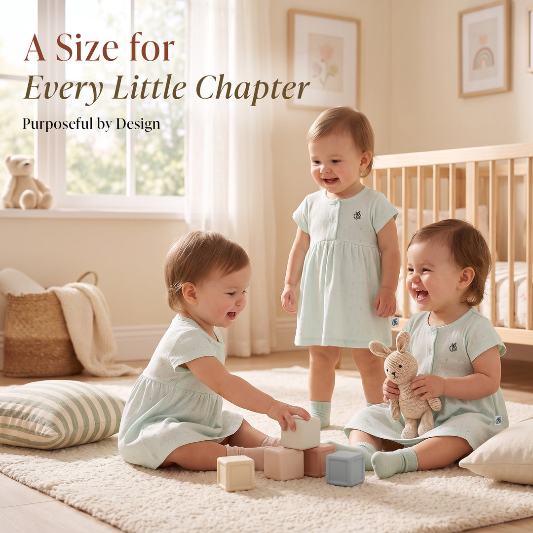 Mushmellow Sage Green Pointelle Frock