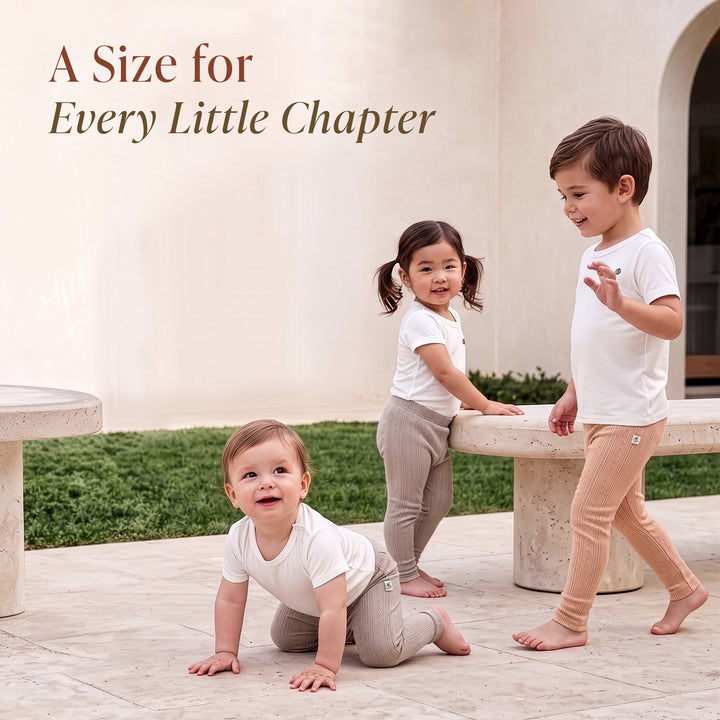 Mushmellow Light Grey Pointelle Legging - 2-4 Years