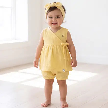 Wrap Over Frock with Bloomer Set