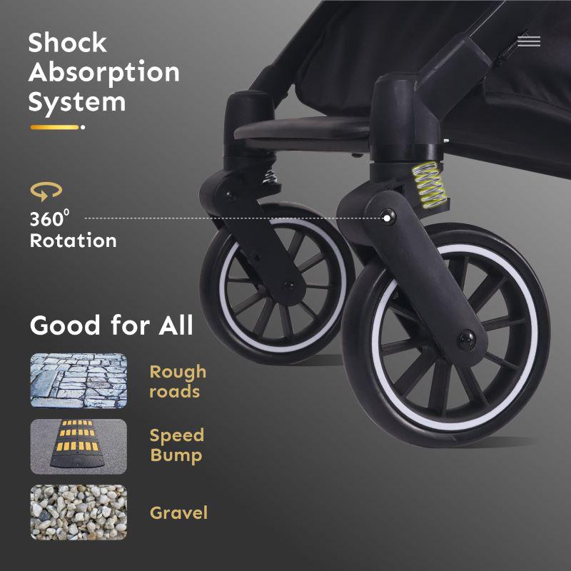 pocket air travel stroller Pocket Air Black Lightweight Travel Friendly Stroller